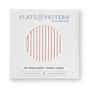 Red Classic Stripes Flat Plate Liners