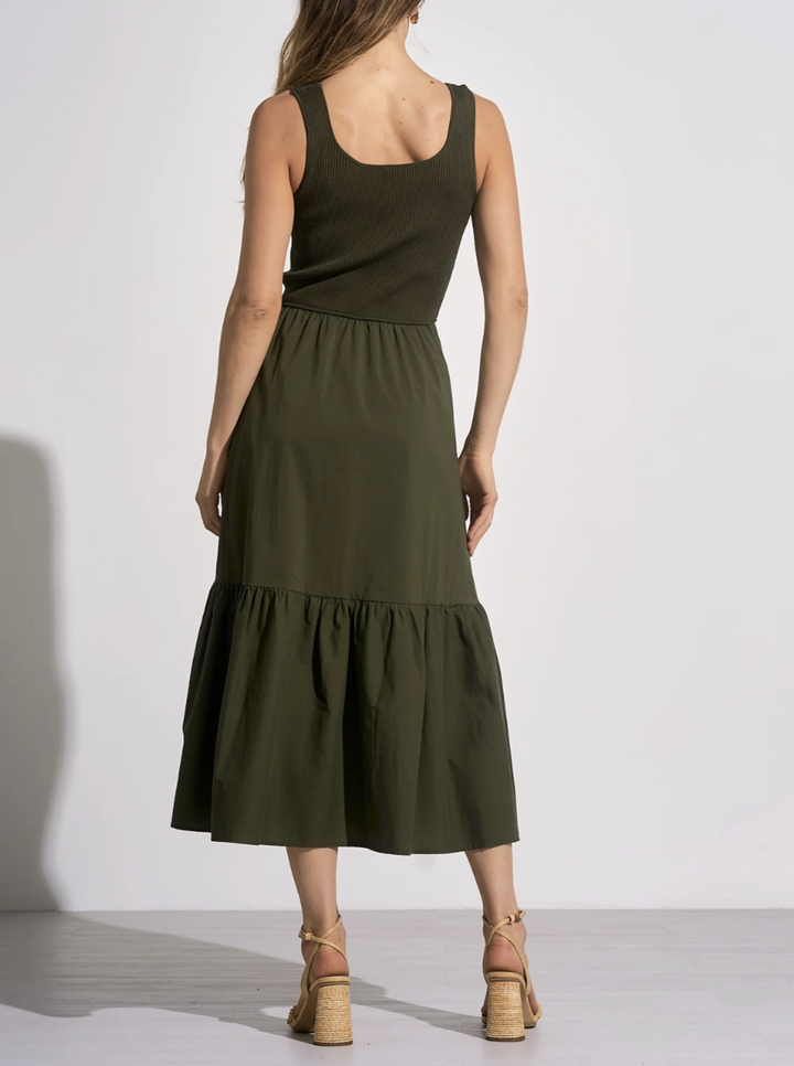 Rhodes Mixed Material Maxi Dress