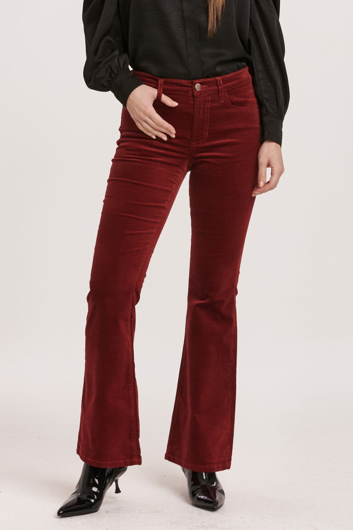 Dear John Rosa Velvet Pant - Burgandy