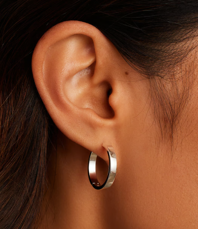 Gorjana Rose Hoops - Silver