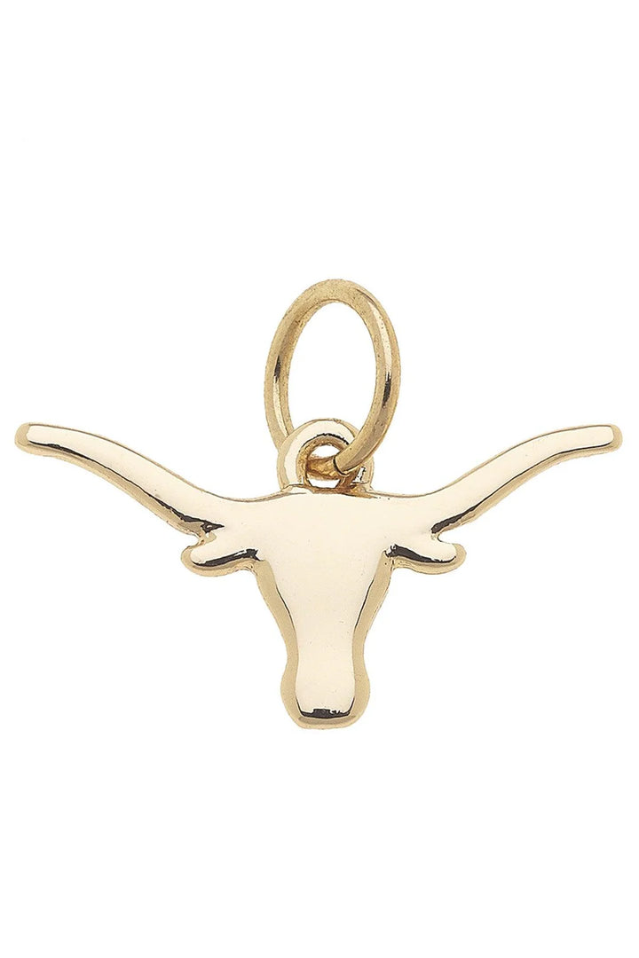 Texas Longhorns Logo Charm in Shiny Gold