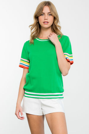 THML Green Knit Top