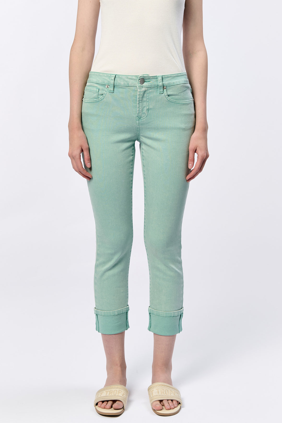 Dear John Blaire Cuffed Jean - Iceberg Green