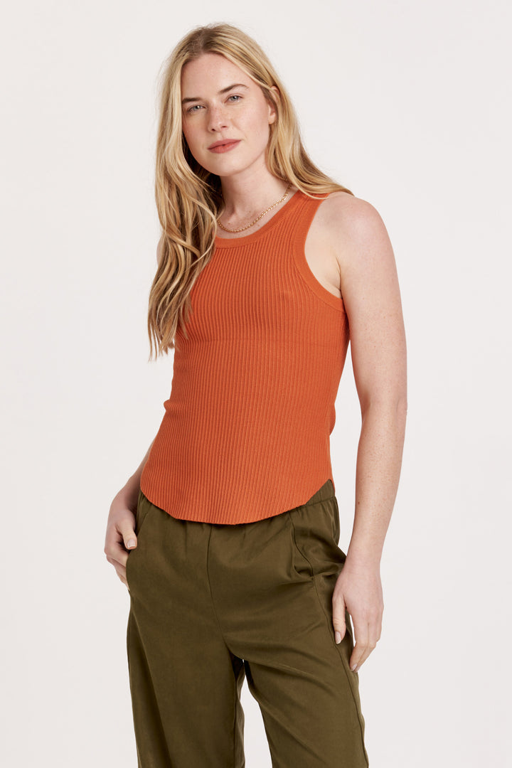 Cora Rib Tank - Pumpkin