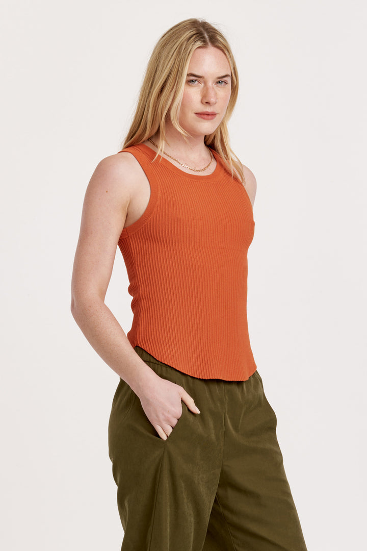 Cora Rib Tank - Pumpkin