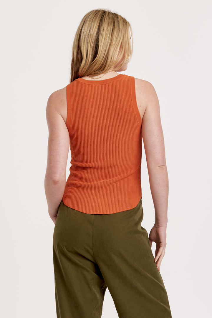 Cora Rib Tank - Pumpkin