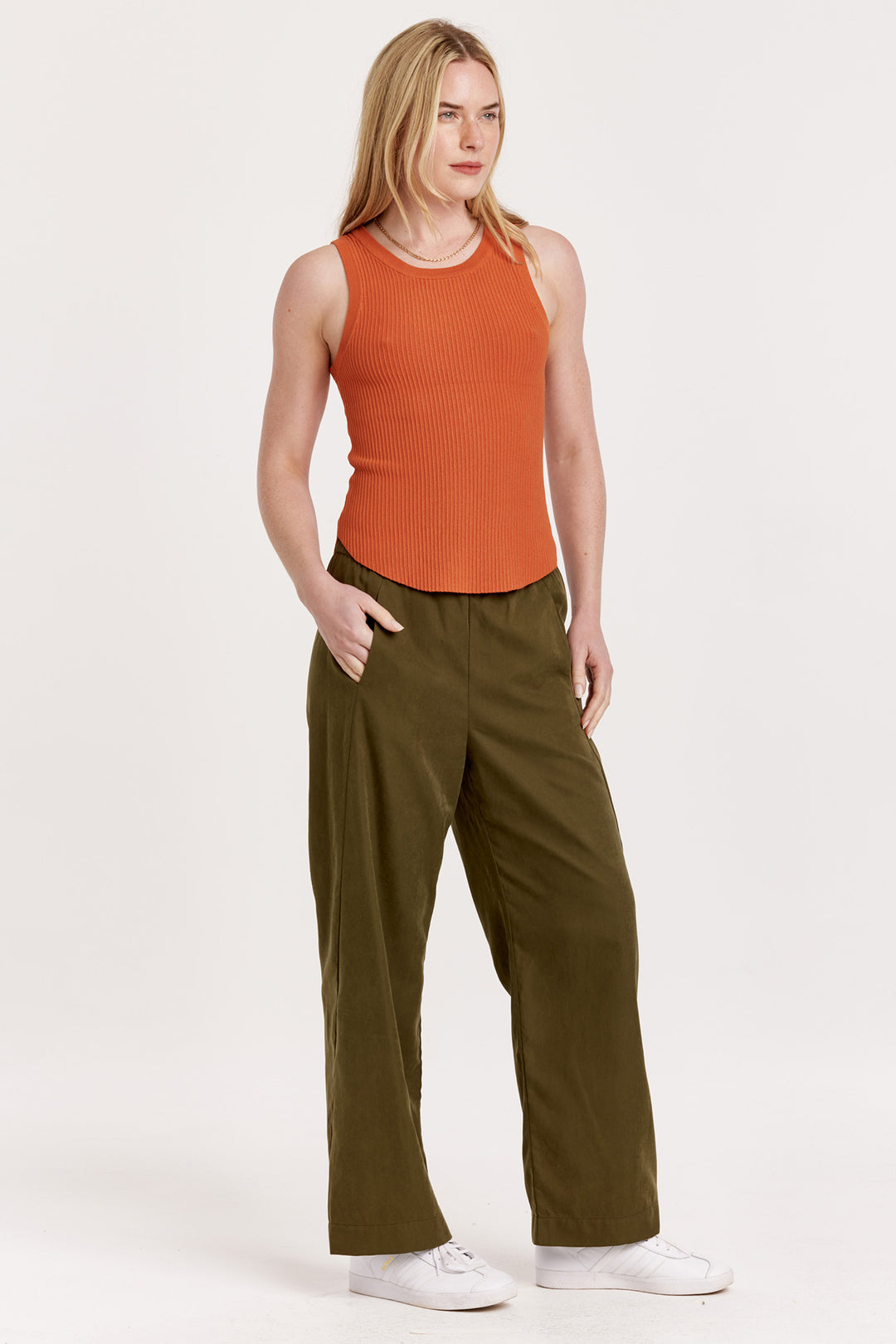 Cora Rib Tank - Pumpkin
