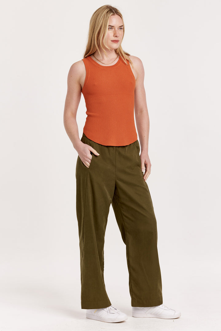 Cora Rib Tank - Pumpkin