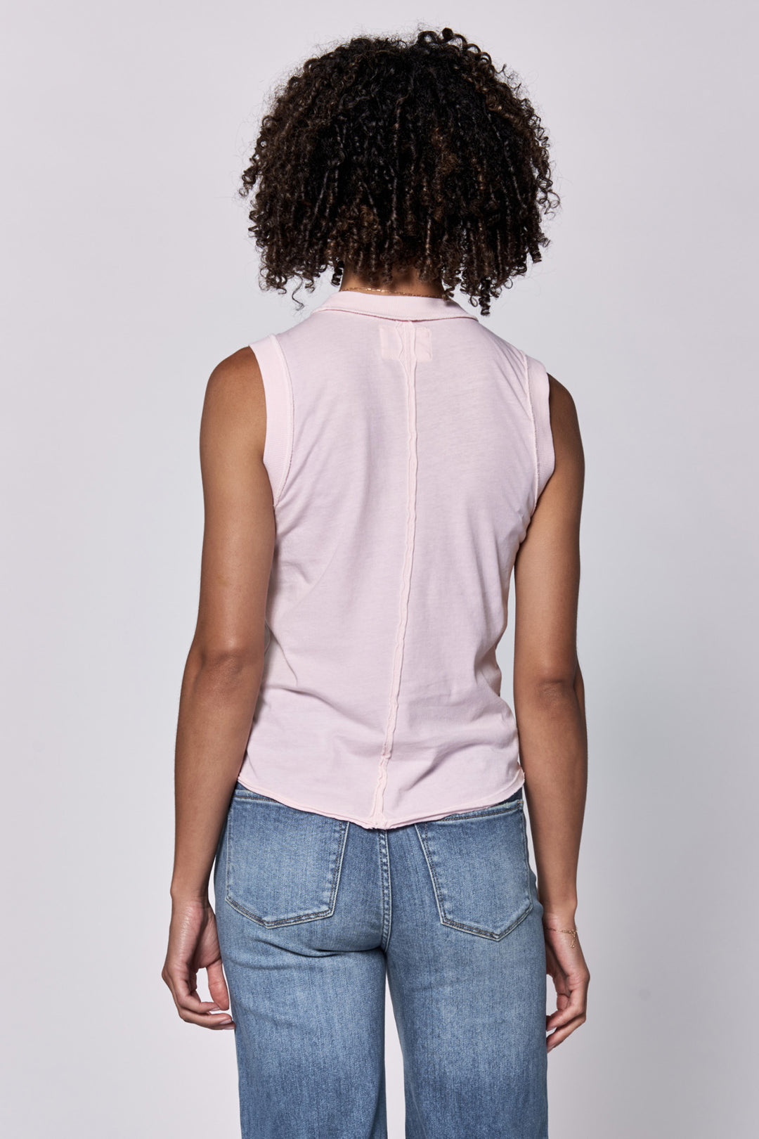 Zo Raw Edge Tank Top - Pink A Boo