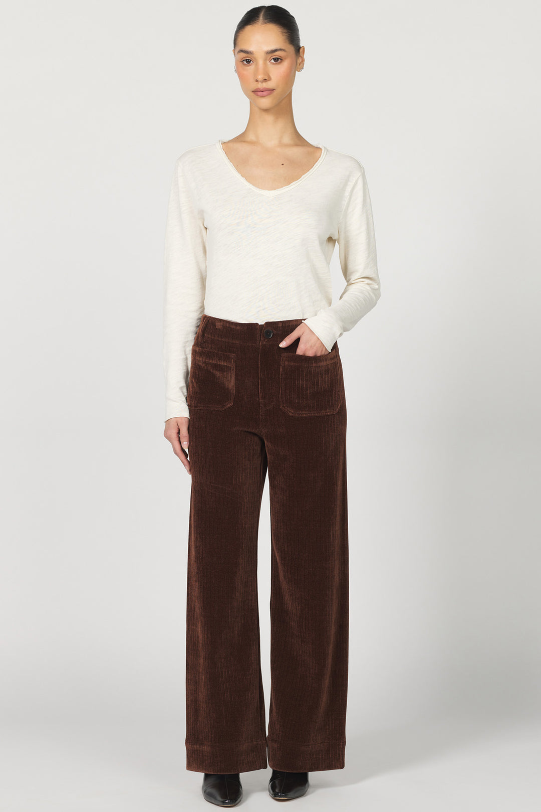 Dear John Audrey Corduroy Pant - Cappuccino