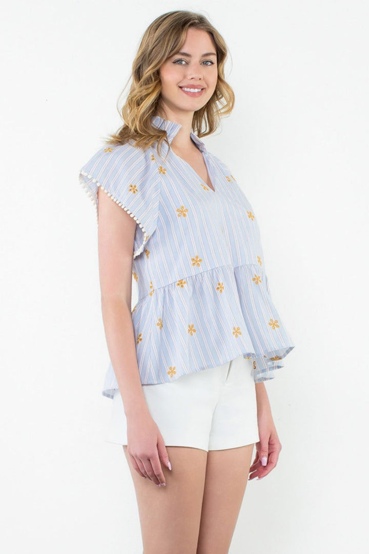 Gold Eyelet Top