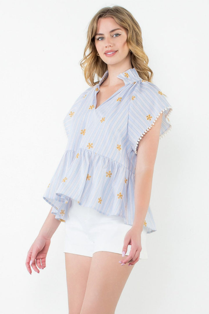 Gold Eyelet Top