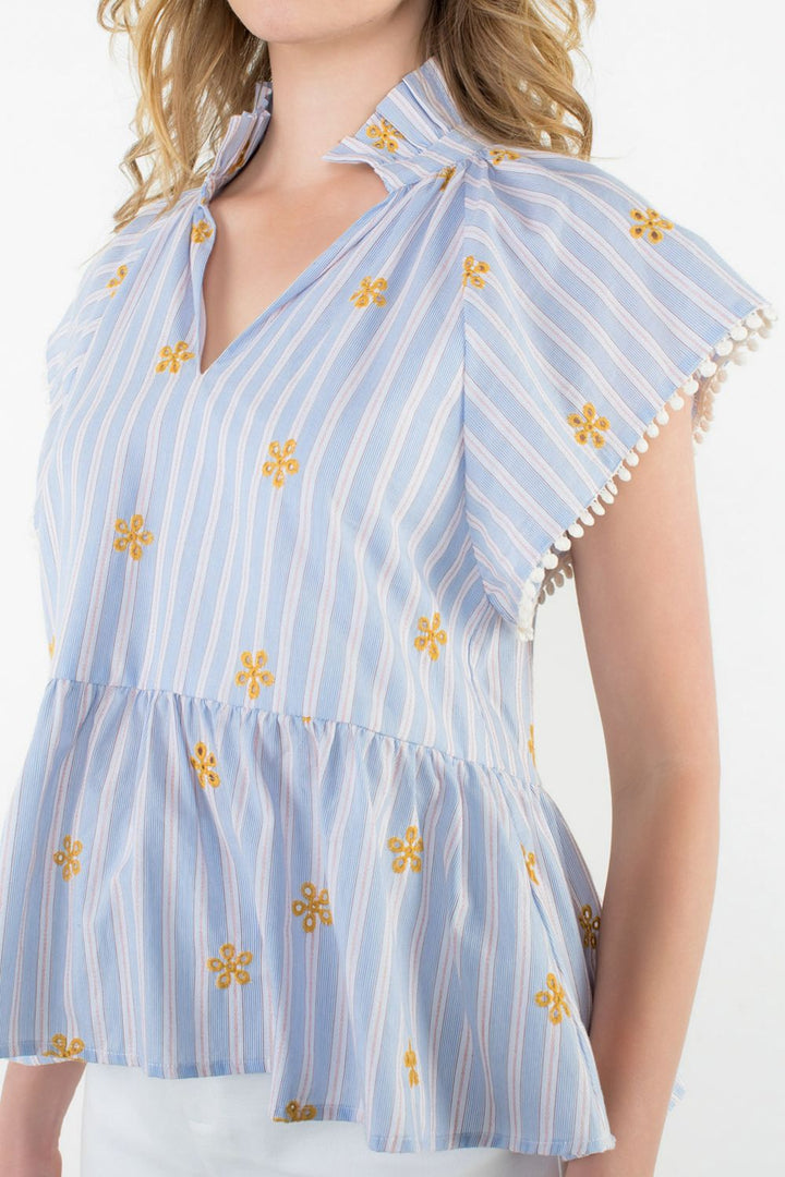 Gold Eyelet Top