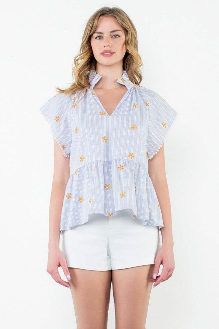 Gold Eyelet Top