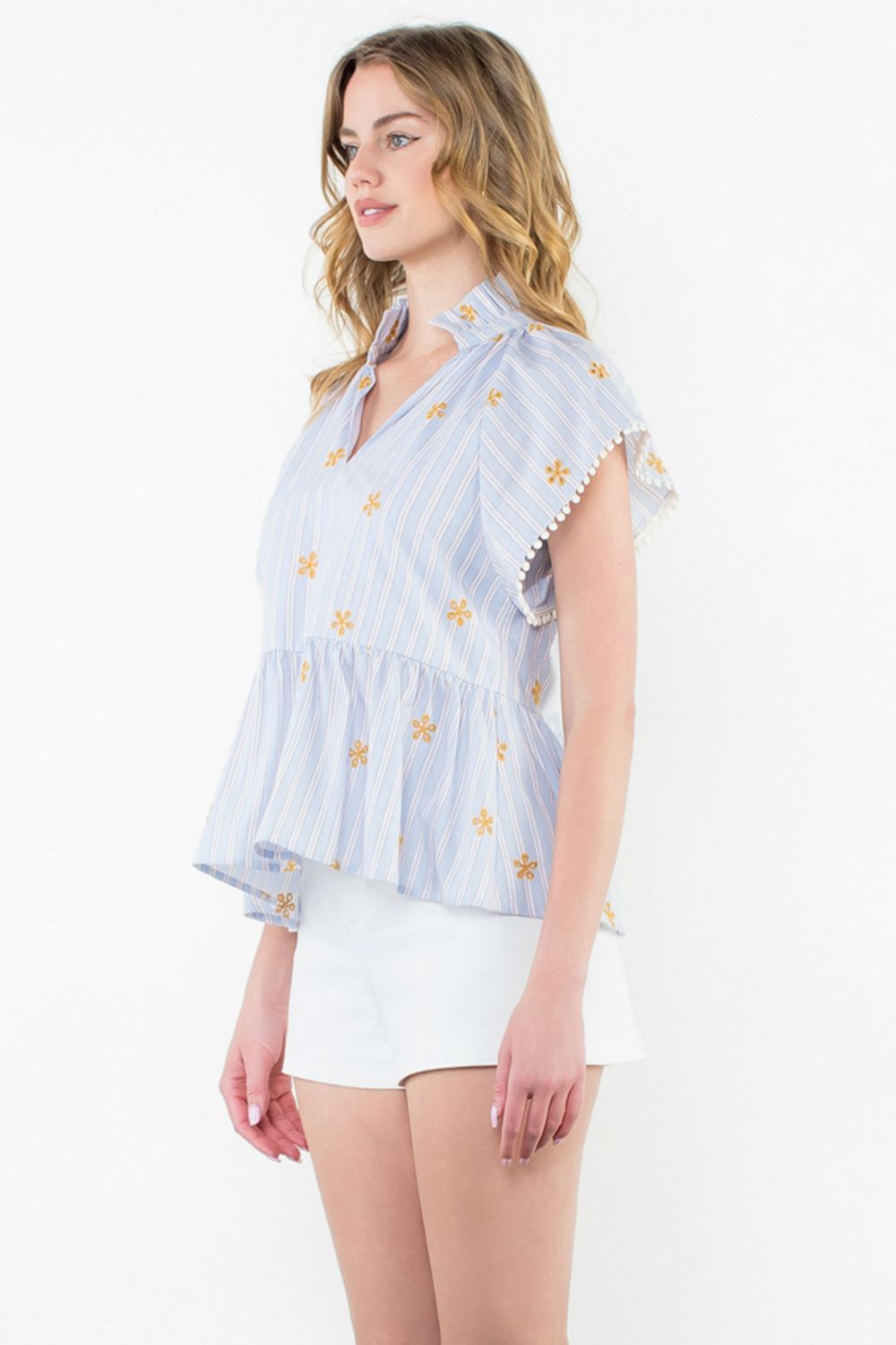 Gold Eyelet Top