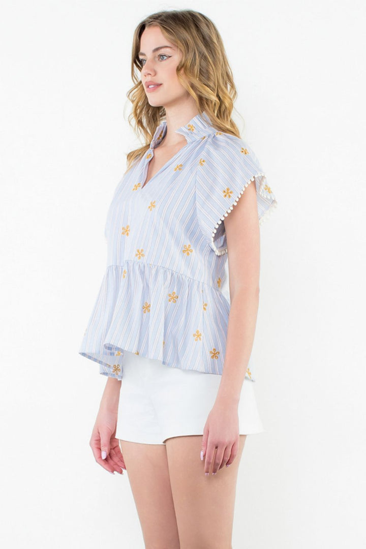 Gold Eyelet Top