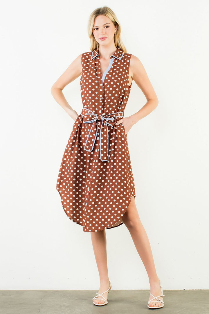 Rowan Polka Dot Midi Dress