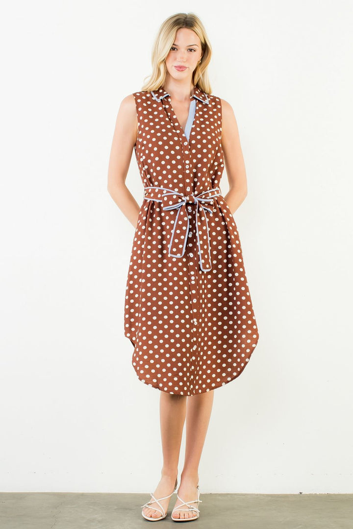 Rowan Polka Dot Midi Dress
