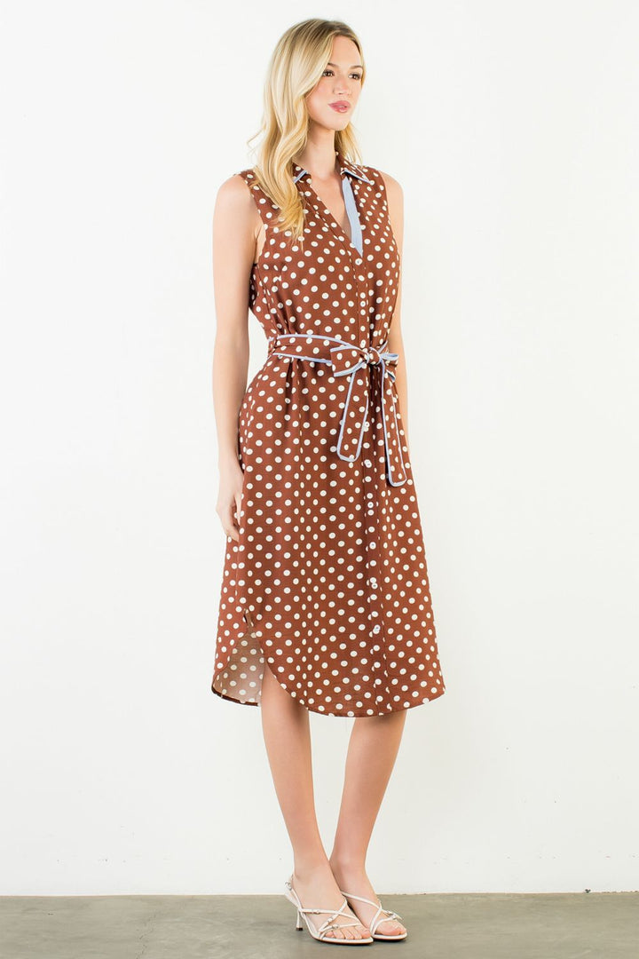 Rowan Polka Dot Midi Dress