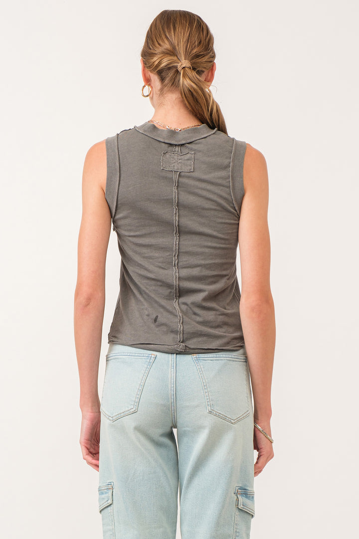 Zo Raw Edge Tank Top