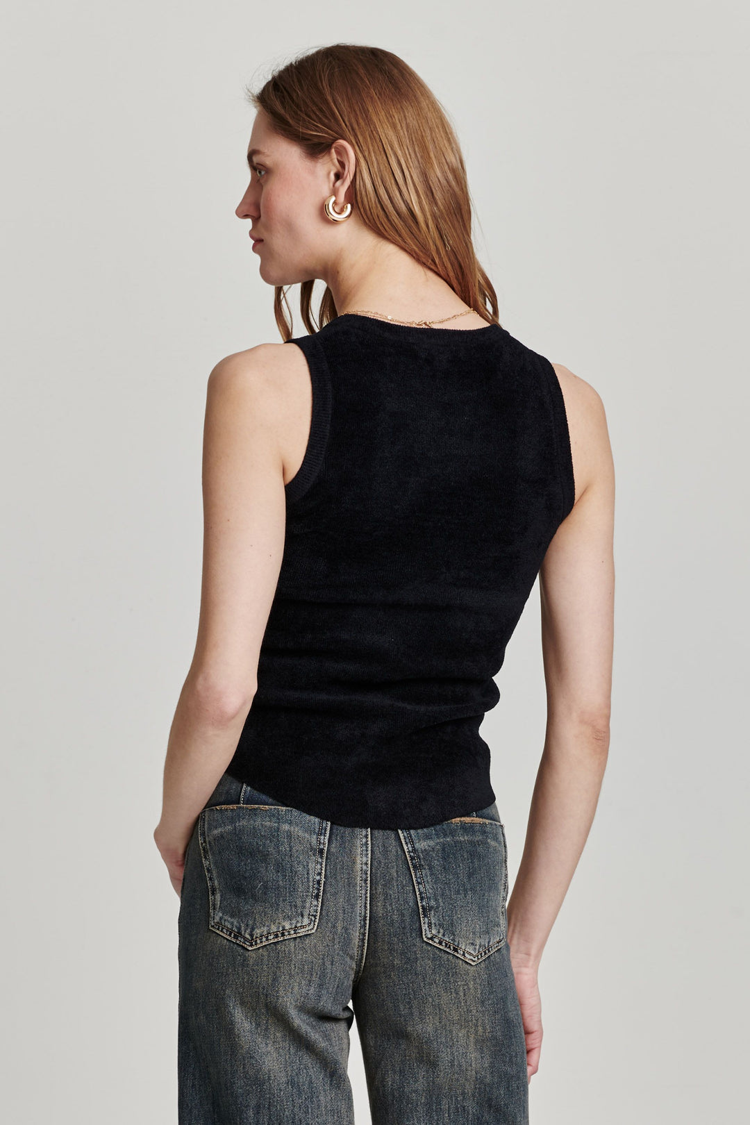 Cora Rib Tank - Black