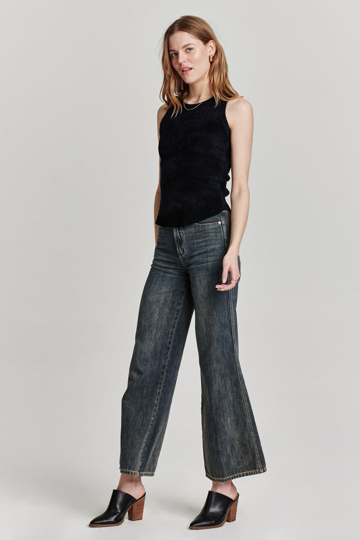 Cora Rib Tank - Black