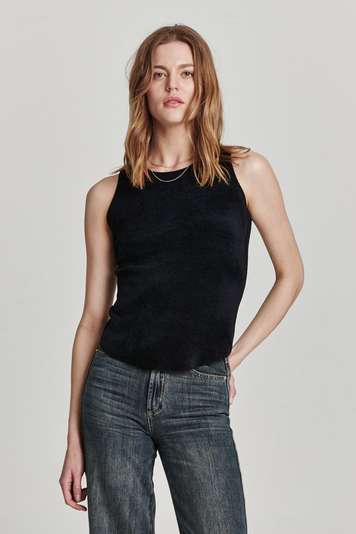 Cora Rib Tank - Black