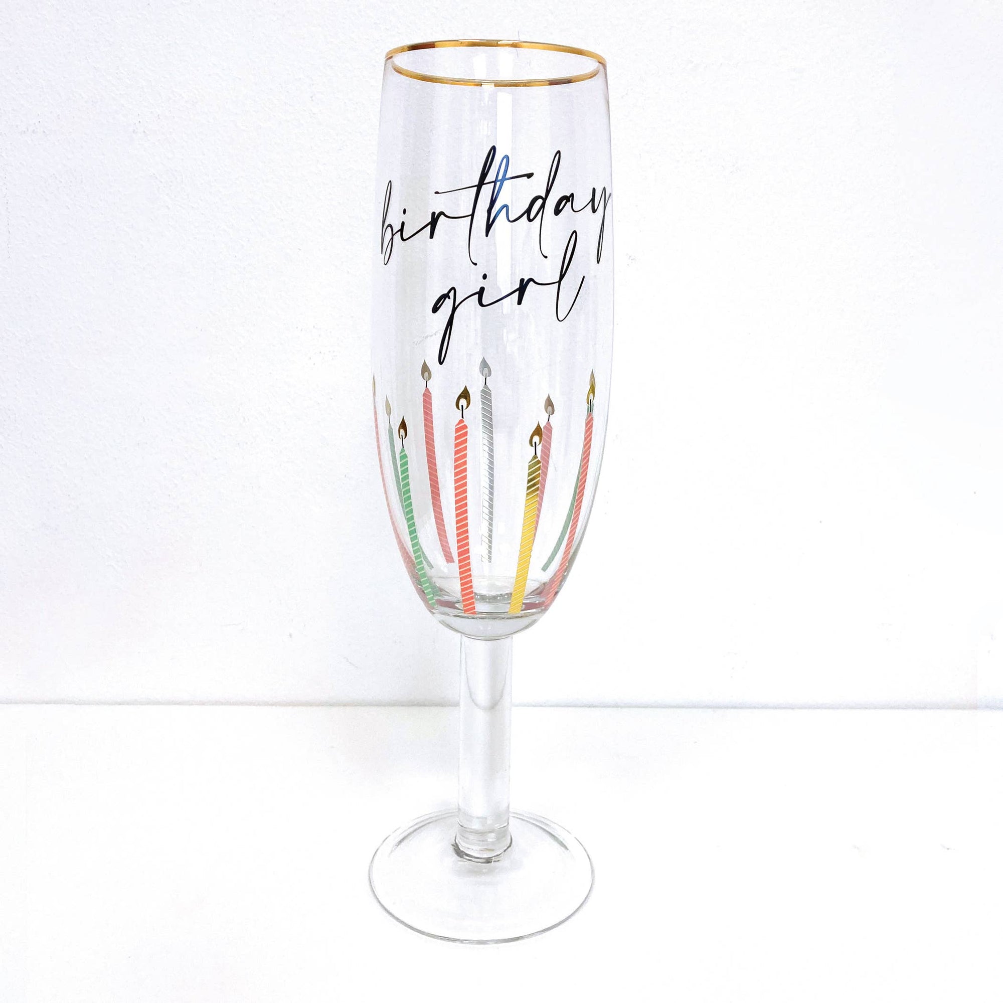 Multi Birthday Girl Oversized Champagne Glass