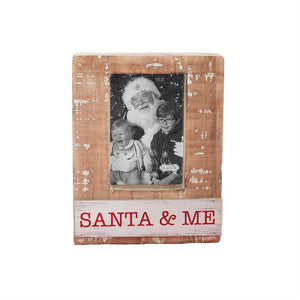 Capture the wonder of the holiday season with this painted wood block frame features printed sentiment and holds 4" x 6" photo. Fits 4" x 6" picture Overall size: 9" x 7"