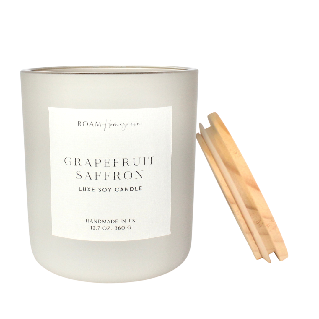 Grapefruit Saffron Oversized Luxe Soy Candle