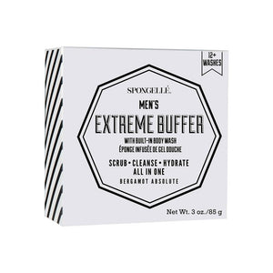 The Men's Extreme Buffer has a built-in body wash that will transform your shower experience. The invigorating scent of Bergamot Absolute is the perfect scent to kick-start your day, take to the gym or to refresh in the evenings. Enriched with cayenne pepper extracts to help boost circulation and make your skin feel smooth and clean shower after shower. 