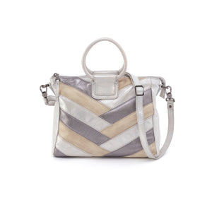 Hobo Sheila Medium in Silver Patchwork
