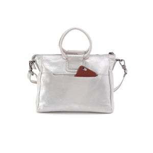 Hobo Sheila Medium in Silver Patchwork