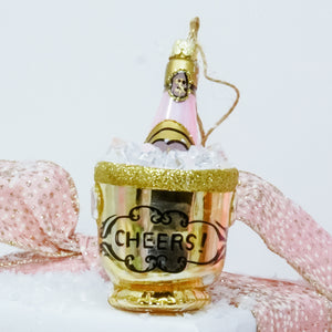 Pop the cork and start the celebrations with this festive Cheers Champagne Bucket Ornament. Choose from three different styles. 