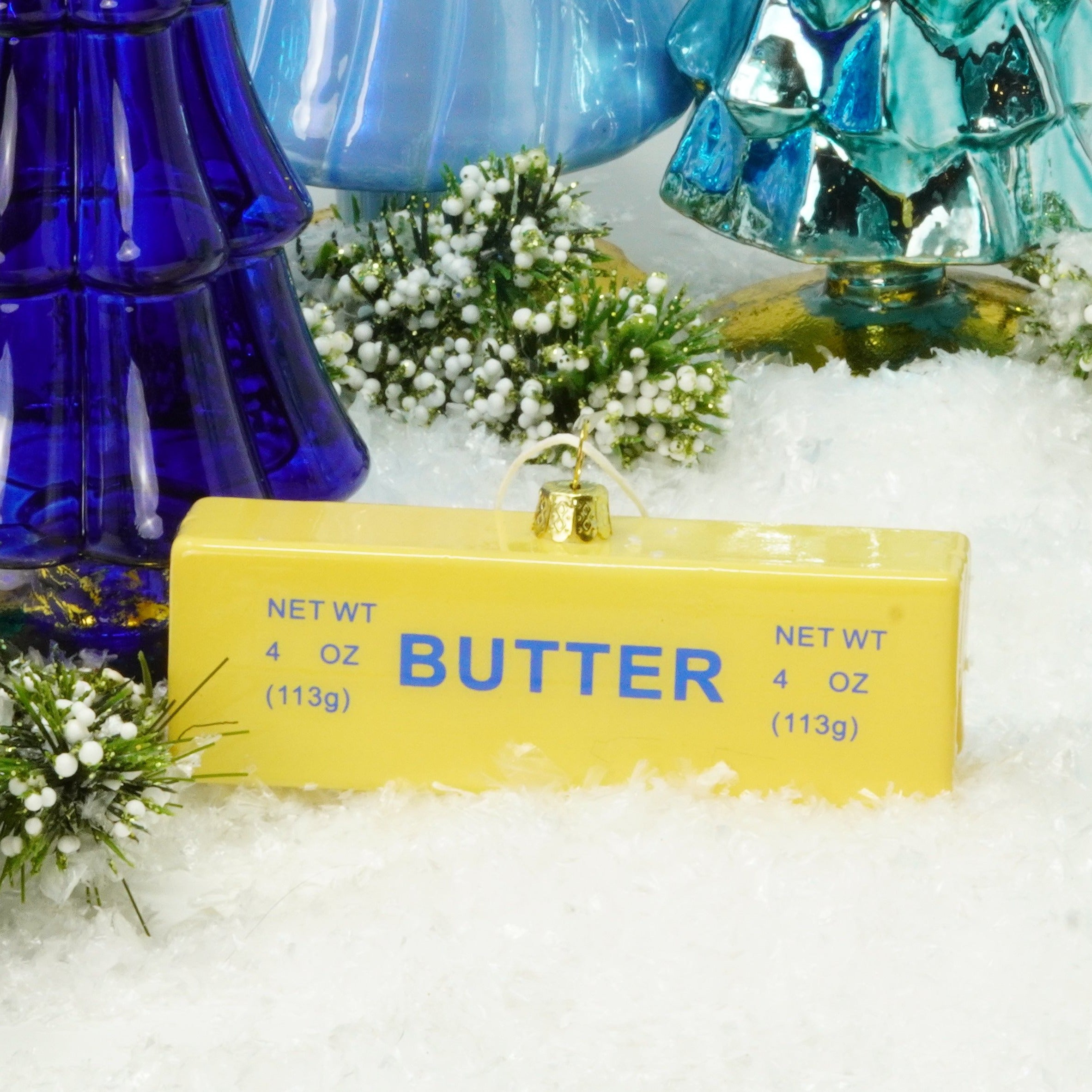 Butter Stick Glass Ornament