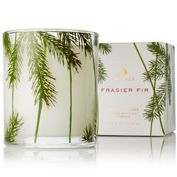 Bring the mountain fresh scent of Frasir Fir into your home. This crisp, just-cut forest fragrance evokes memories of cherished holidays spent with loved ones. Share the joy, this makes a perfect hostess gift for the holiday season.   Non-metal wick provides a clean burn. Burn time of approximately 45 hours. 6.5 oz.
