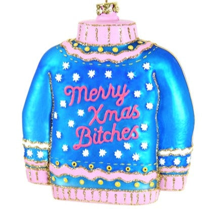 Cody & Foster Christmas Sweater Pink Ornament