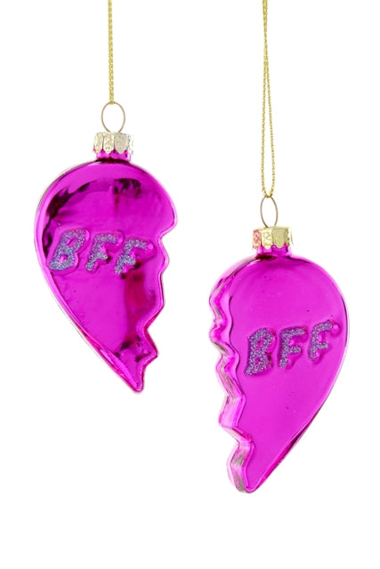 Cody & Foster BFF Heart Pink Ornament