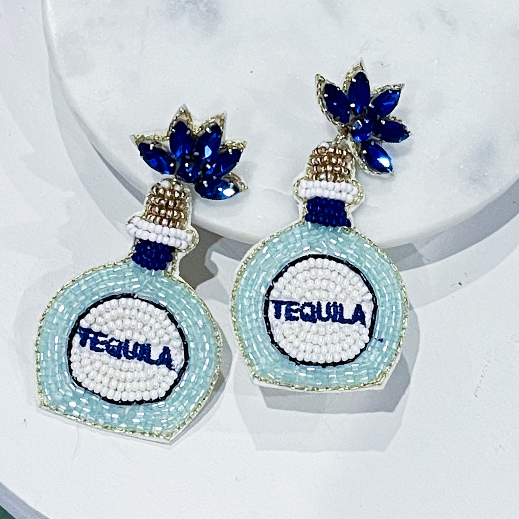 Blue Tequilla Post Earrings