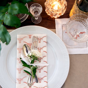 HONEY + HANK Texas Linen Napkins, Texas Longhorns