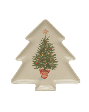 Holiday Tree Shaped Plate