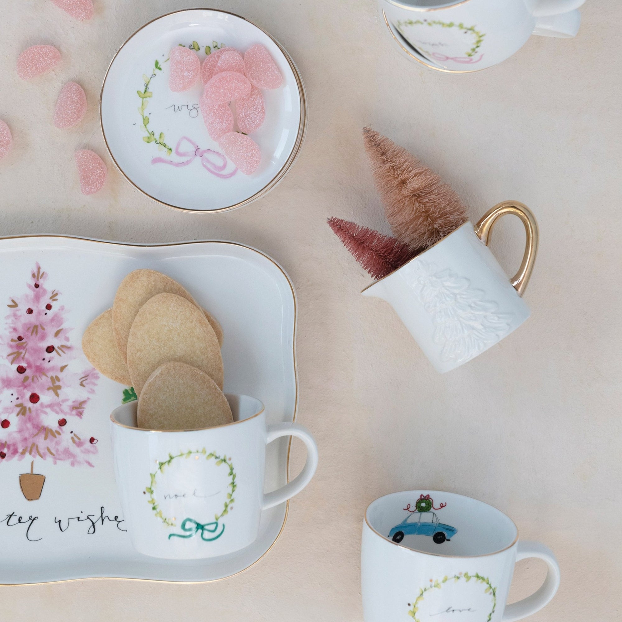 Wish Holiday Wreath Mug