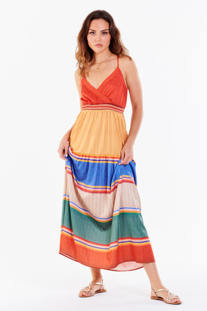 Kelly Getaway Striped Maxi Dress