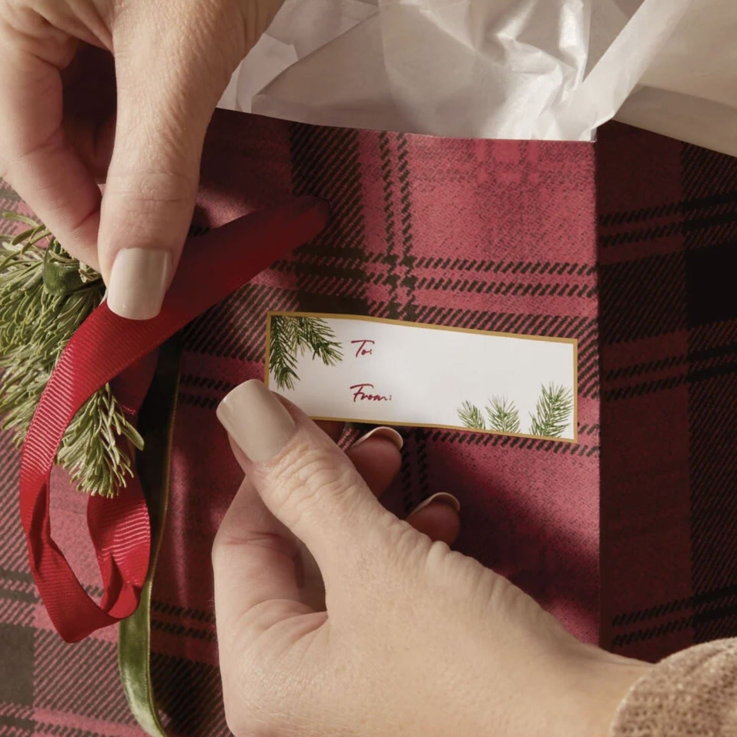 Frasier Fir Fragranced Adhesive Gift Tags