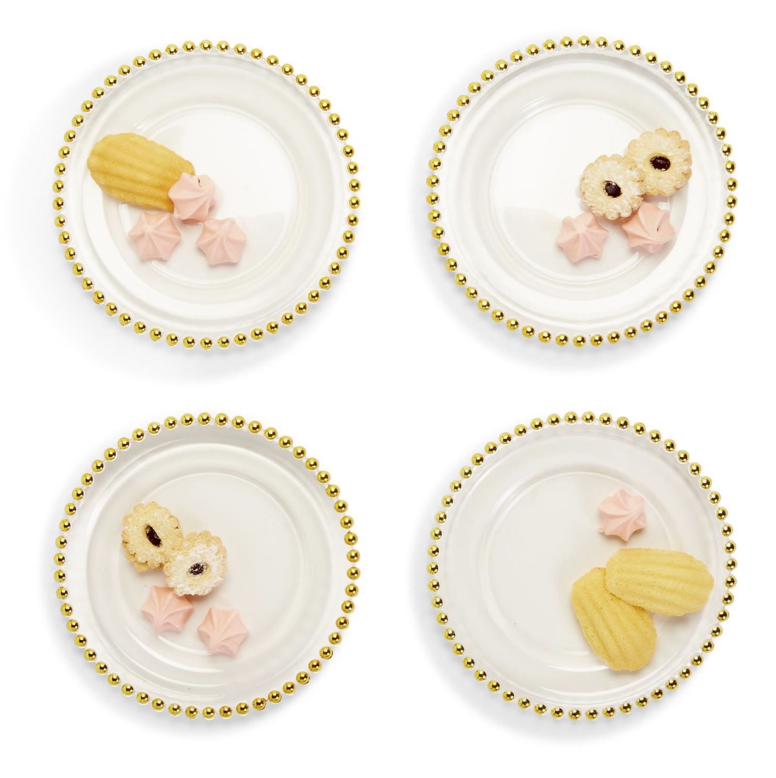 Gold Beads Appetizer Plate