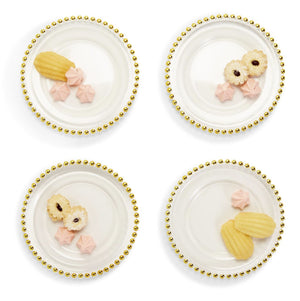 Gold Beads Appetizer Plate