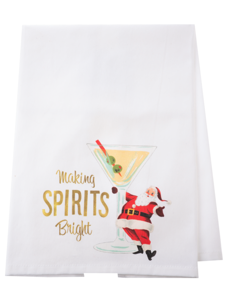 Making Spirits Bright Happy Hour Holiday Towel Set