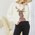 Holiday Sequin Rudolph Sweater in Ivory