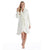 36" Chenille Ruffle Robe, Cloud, L