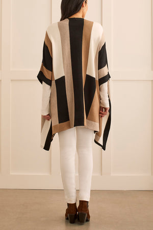 Neutrals Colorblock Poncho